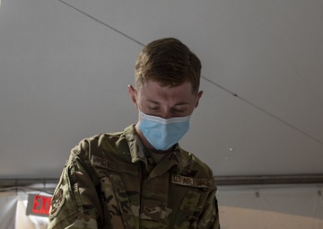 Airman provides logistical support to ADA tent at St. Paul CVC