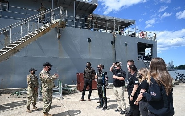 NASCAR team makes pit stop at JBLE