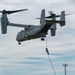 US Marines fast rope off MV-22B Ospreys