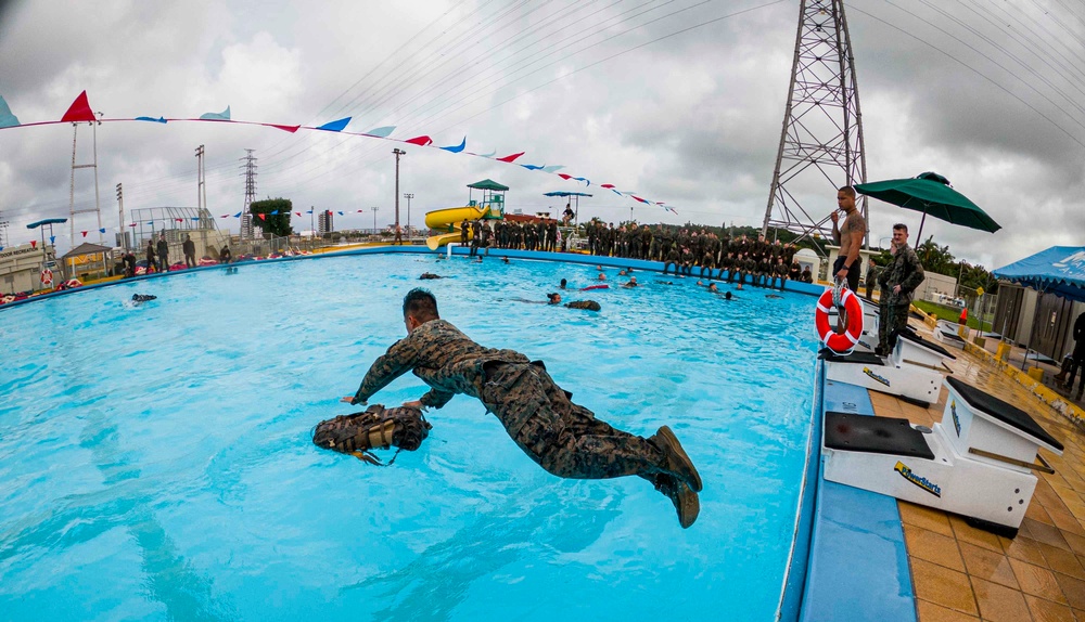 US Marines complete Water Survival Basic course