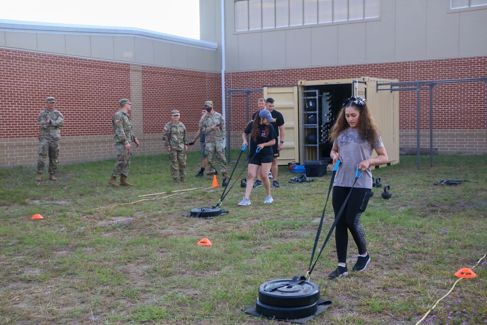 Gila Battalion spouses conduct portions of Army Combat Fitness Test