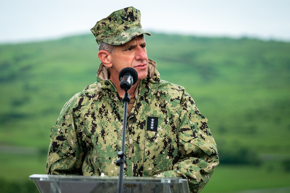 Admiral Robert Burke Speaks at the Joint Allied Power Demonstration Day Steadfast Defender 2021