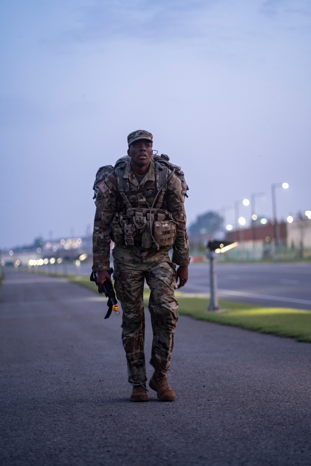 USARPAC BWC 2021: South Korea, Sgt, Jamal Walker, a United States Army Japan soldier, competes in a 13 mile foot march