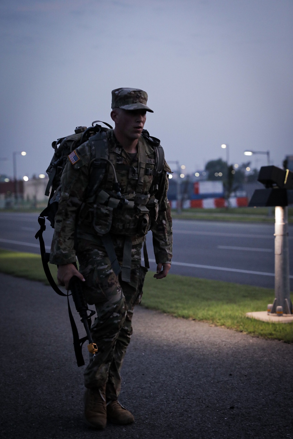 USARPAC BWC 2021: South Korea, Pfc. Kyle Kingman, a 311TH TTSB soldier, competes in a 13 mile foot march