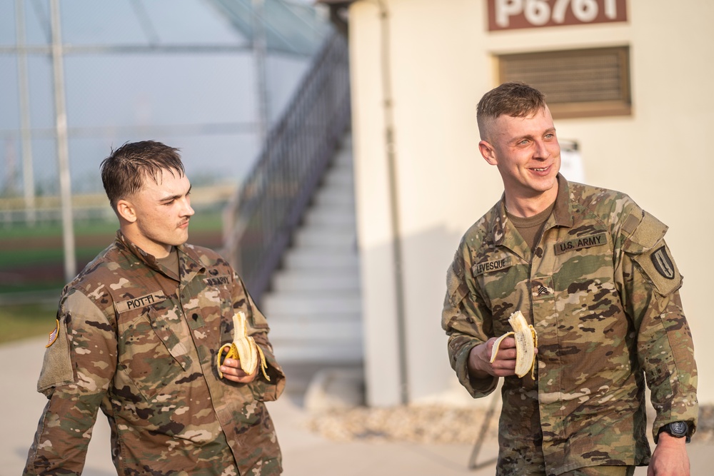 USARPAC BWC 2021: South Korea, Sgt. Steven Levesque and Spc. Seth Piotti, Eighth Army soldiers, completed a 13 mile foot march