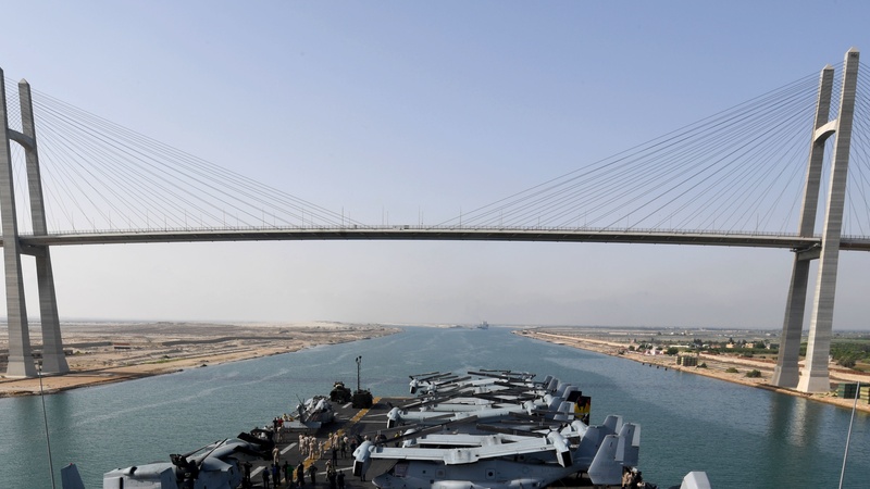 IWO ARG and 24th MEU Transit Suez Canal