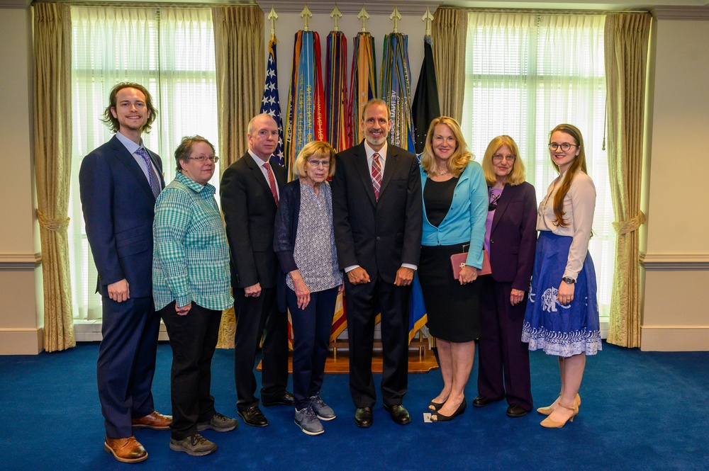 Secretary of Defense Lloyd J. Austin III swears in Under Secretary of Defense for Comptroller Michael McCord
