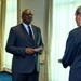Secretary of Defense Lloyd J. Austin III swears in Under Secretary of Defense for Comptroller Michael McCord