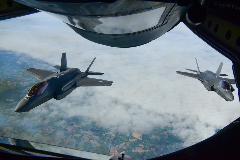 100th Air Refueling Wing fuel F-35s over France