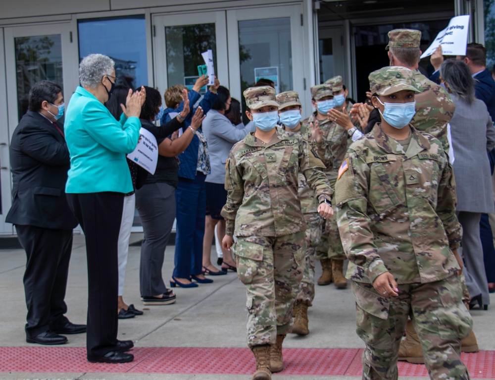 Illinois National Guard troops thanked for work at Tinley Park Mass Va