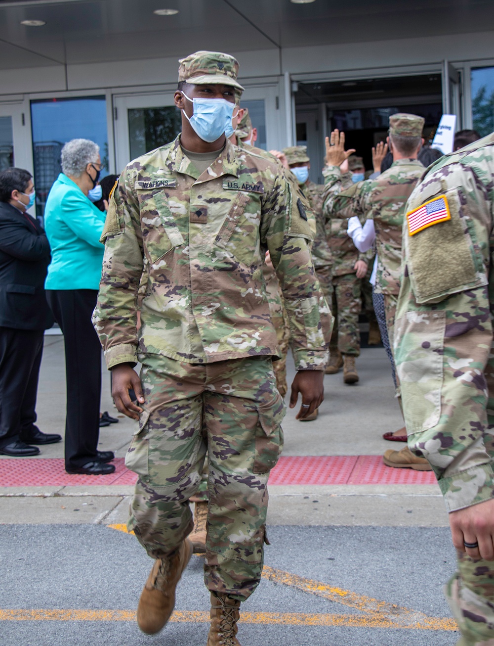 Illinois National Guard troops thanked for work at Tinley Park Mass Vaccination Site