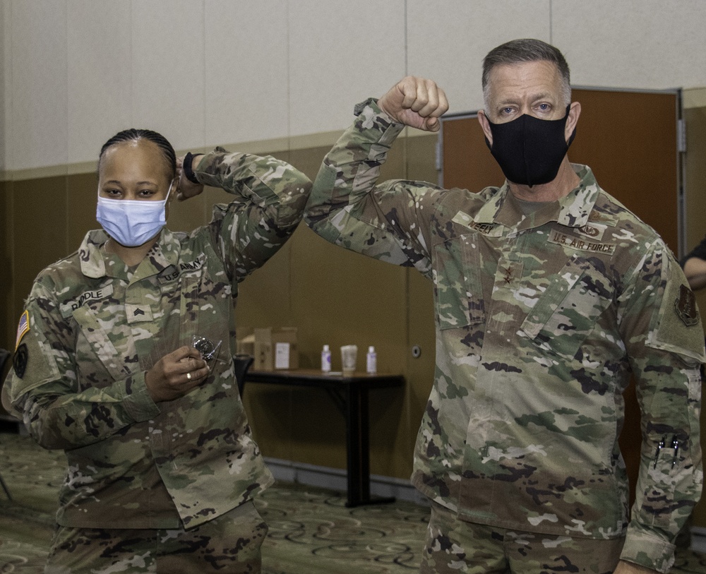 Illinois National Guard troops thanked for work at Tinley Park Mass Vaccination Site