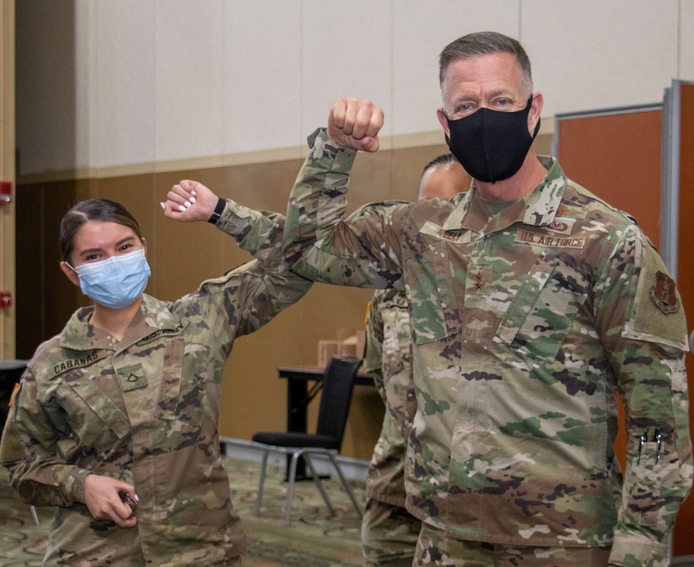 Illinois National Guard troops thanked for work at Tinley Park Mass Vaccination Site