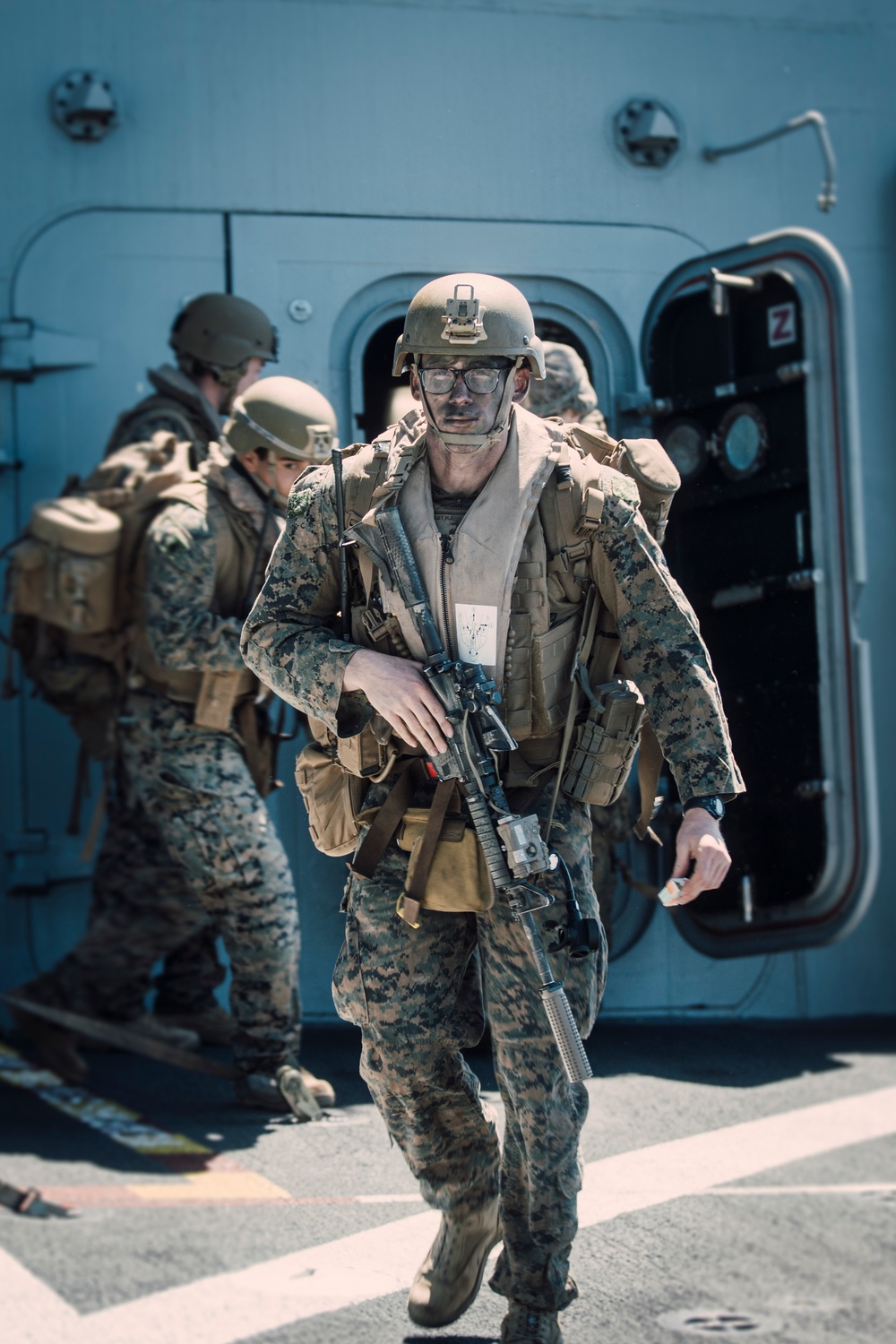 11th MEU Marines Launch from USS Portland for Amphibious Assault Exercise