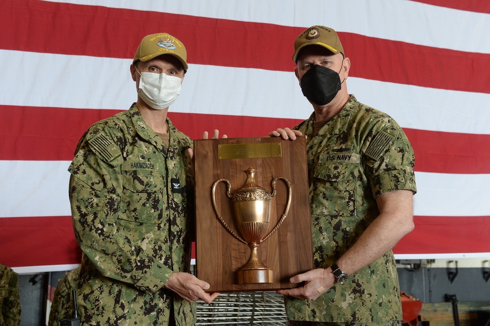 USS Harry S. Truman (CVN 75) is Presented The Battenberg Cup