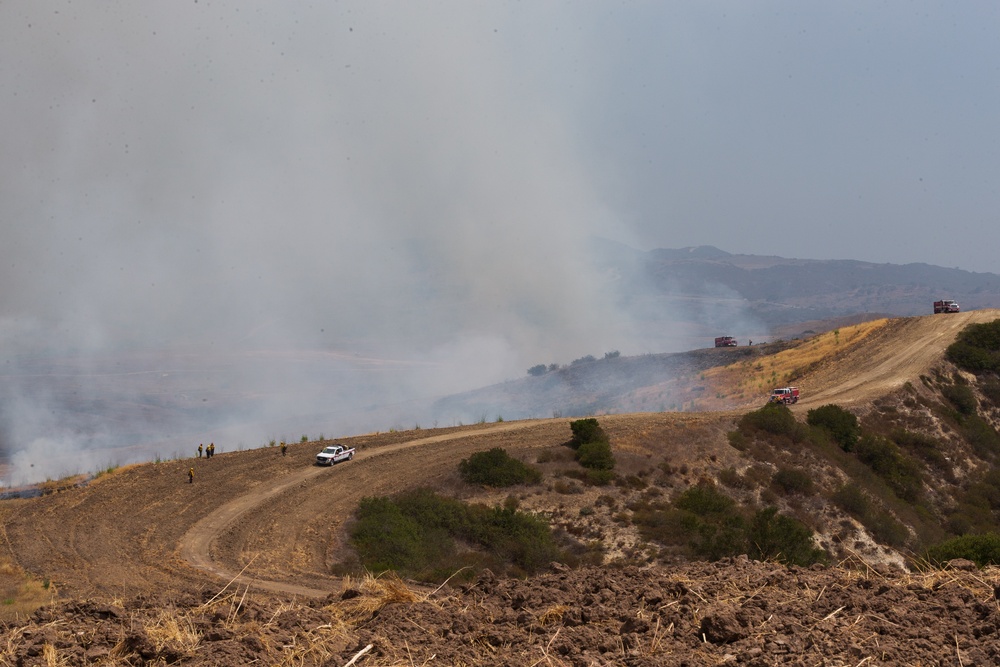 Pendleton firefighters ignite brush during prescribed burn