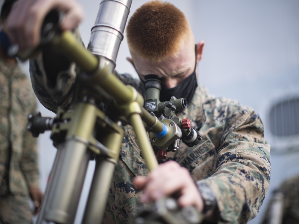 11th MEU conducts Crew Served Weapons Training aboard USS Portland