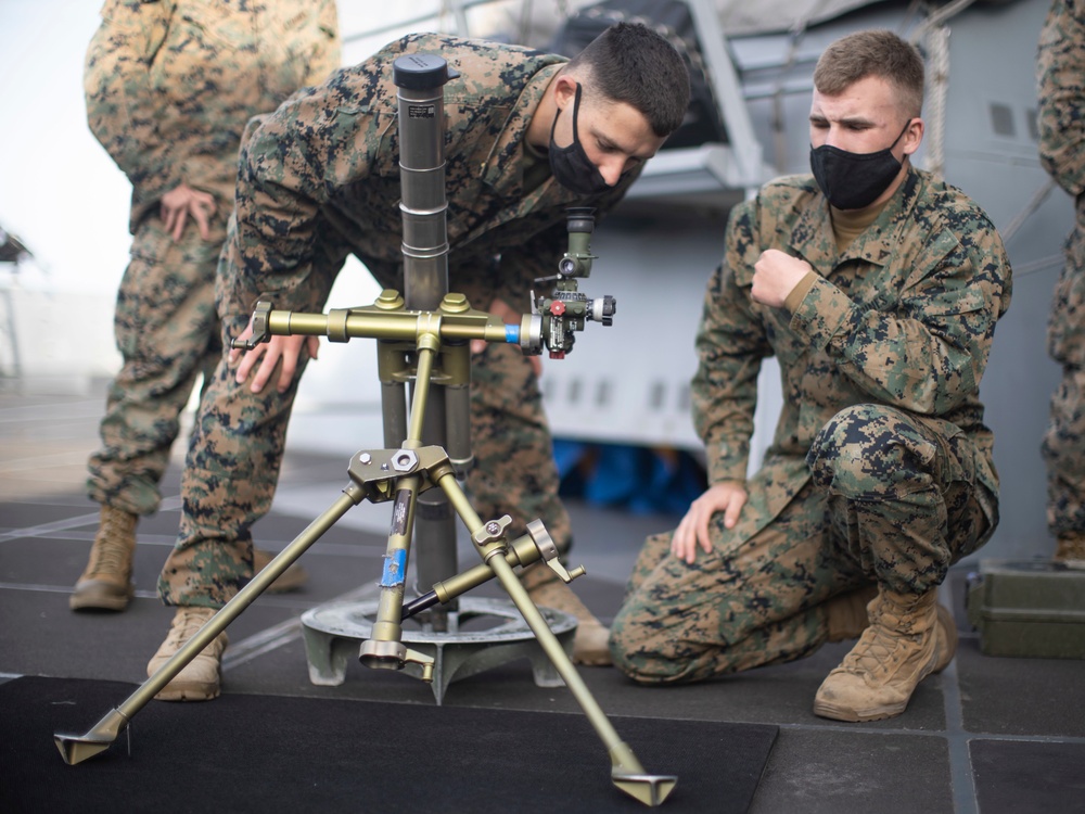 11th MEU conducts Crew Served Weapons Training aboard USS Portland