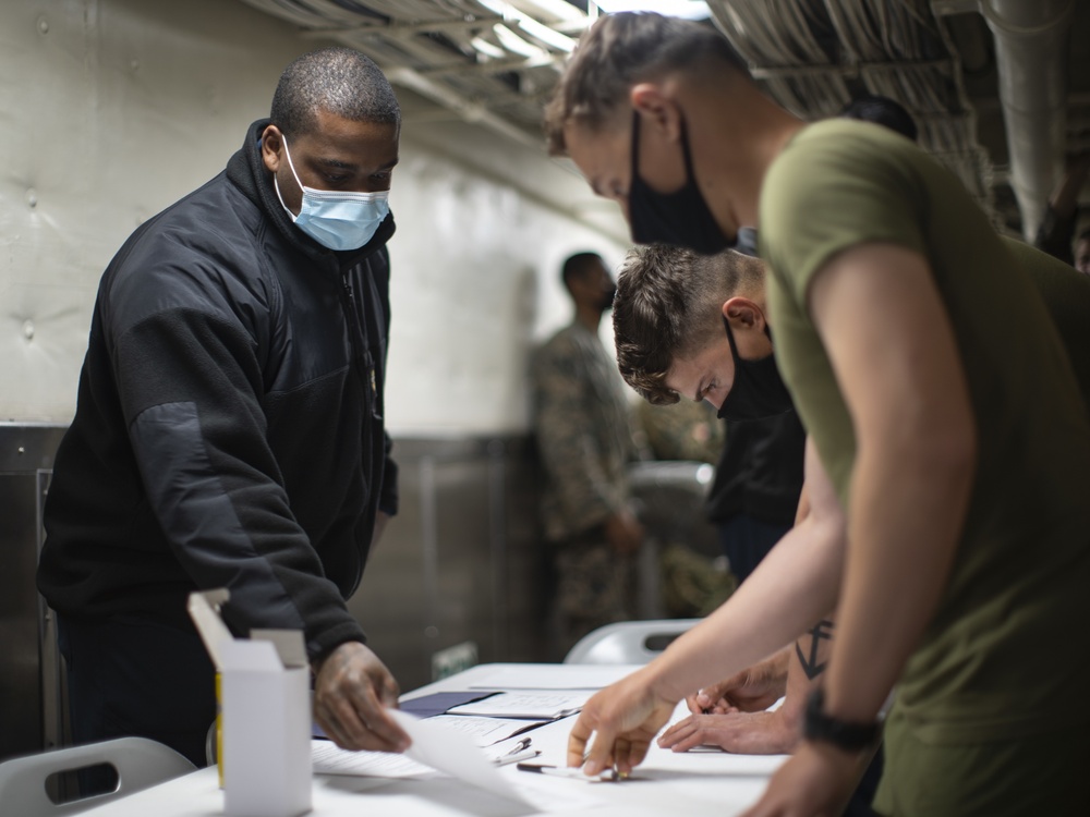 11th MEU conducts Evacuation Control Center Training aboard USS Portland
