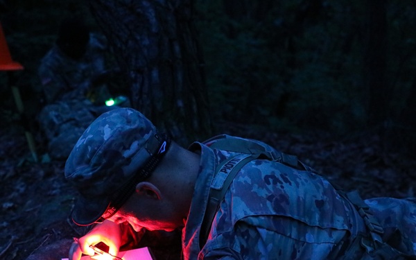 USARPAC BWC 2021: South Korea, Eighth Army, Spc. Seth Piotti conducts night Land Navigation