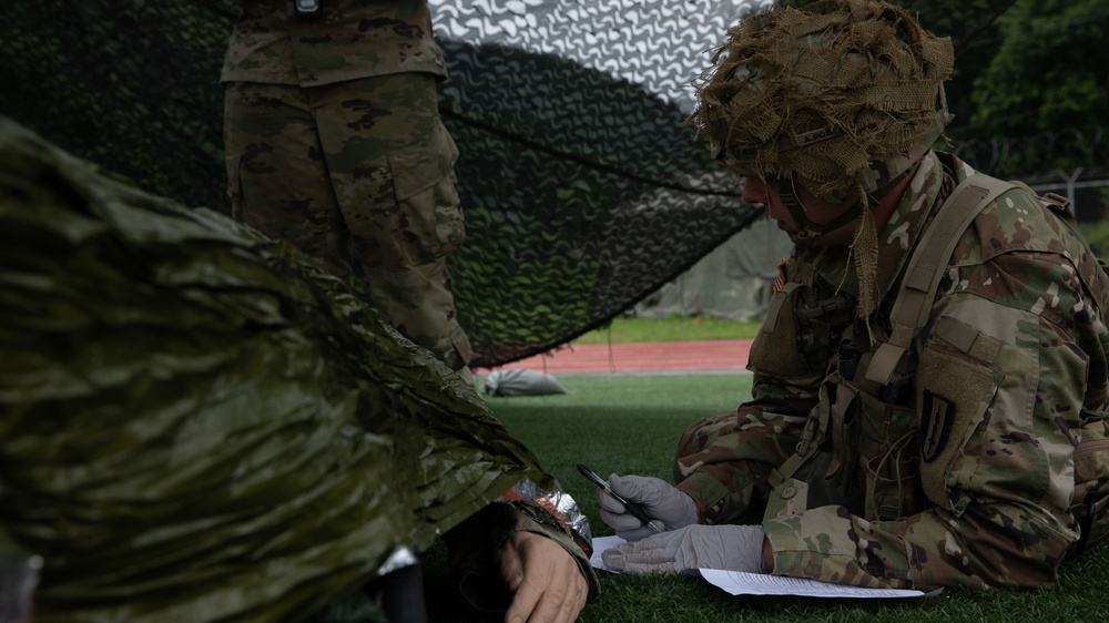 USARPAC BWC 2021: South Korea, Eighth Army, Sgt. Steven Levesque recites the 9-Line Medical Evacuation