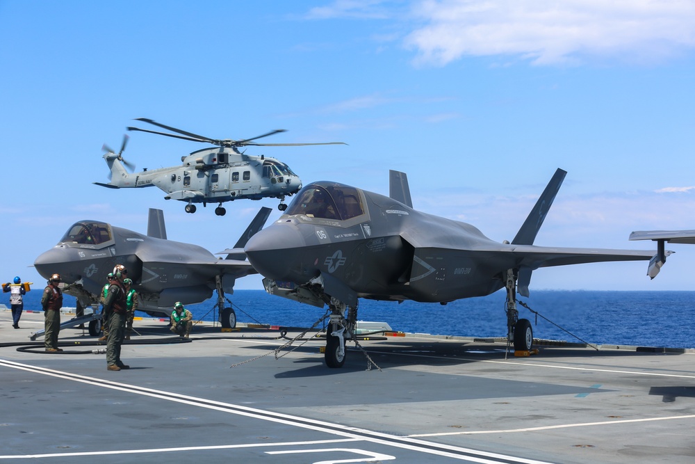 U.S., U.K and French Aircraft Conduct Dual Carrier Operations in Mediterranean Sea