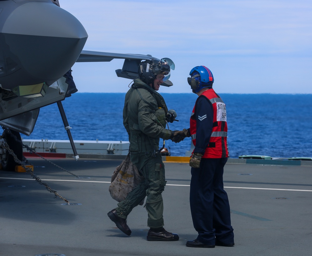 U.S., U.K and French Aircraft Conduct Dual Carrier Operations in Mediterranean Sea