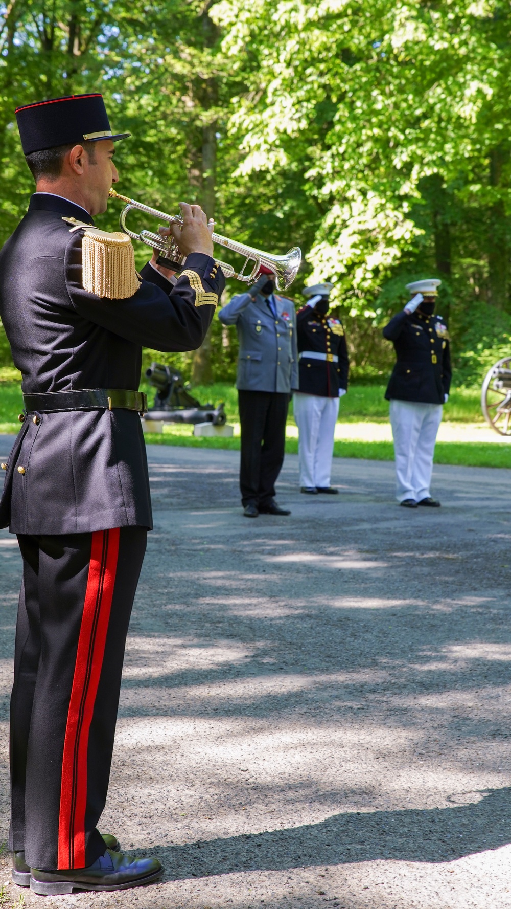 Belleau Wood Iron Mike wreath laying