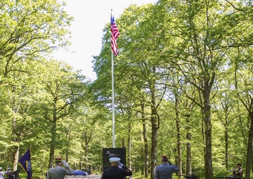 Belleau Wood Iron Mike wreath laying