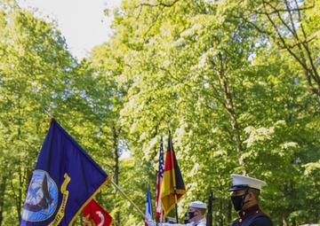 Belleau Wood Iron Mike wreath laying