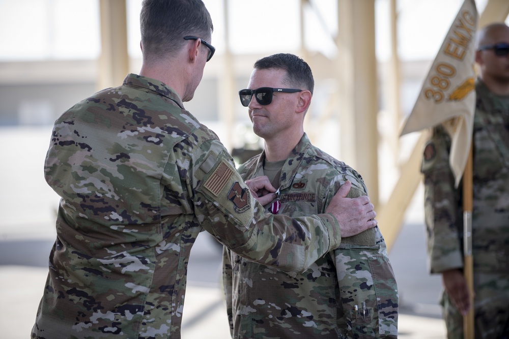 380th Expeditionary Aircraft Maintenance Squadron Change of Command Ceremony