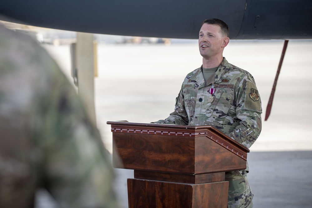 380th Expeditionary Aircraft Maintenance Squadron Change of Command Ceremony