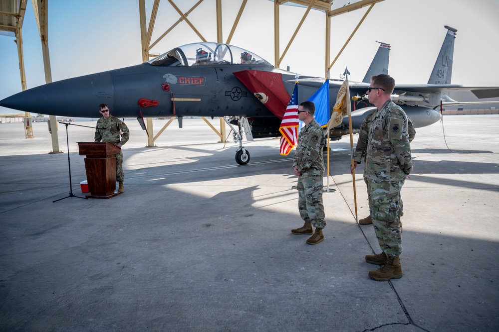 380th Expeditionary Aircraft Maintenance Squadron Change of Command Ceremony