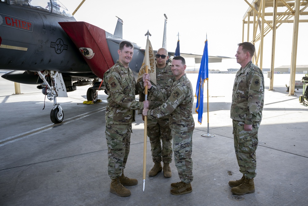 380th Expeditionary Aircraft Maintenance Squadron Change of Command Ceremony