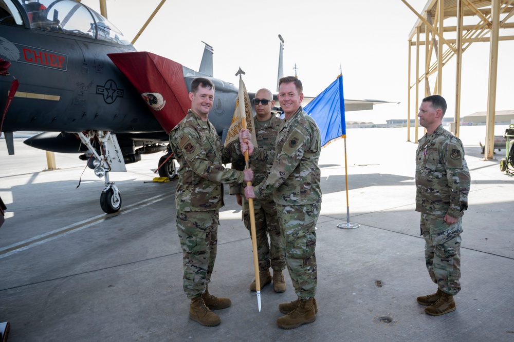 380th Expeditionary Aircraft Maintenance Squadron Change of Command Ceremony