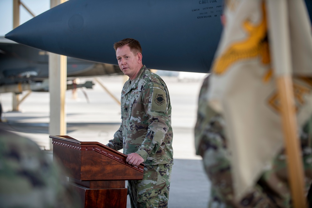 380th Expeditionary Aircraft Maintenance Squadron Change of Command Ceremony