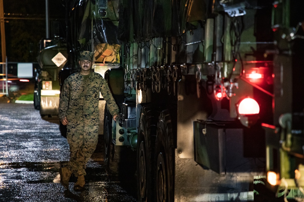 Marines Convoy Across The United States