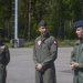 Marines and Finnish Air Force commanders participate in a conference with Finland media