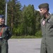 Marines and Finnish Air Force commanders participate in a conference with Finland media