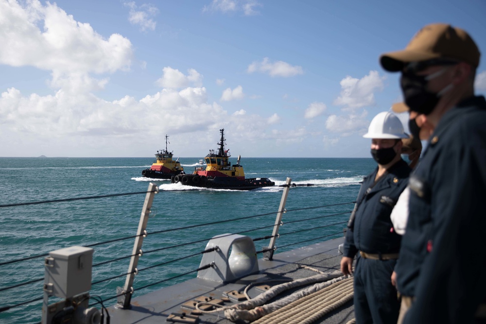 USS Sioux City Sailors Man Sea and Anchor Stations