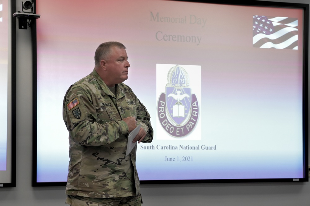 South Carolina National Guard Chaplain Corps holds Memorial Day ceremony