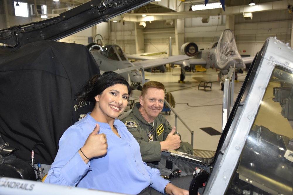 Staff members from Sen. Josh Hawley's office visit the 442d Fighter Wing