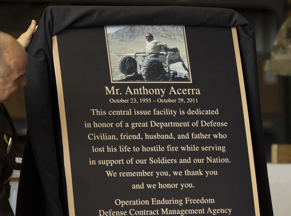 Dedication Ceremony for Mr. Anthony &quot;Tony&quot; A. Acerra
