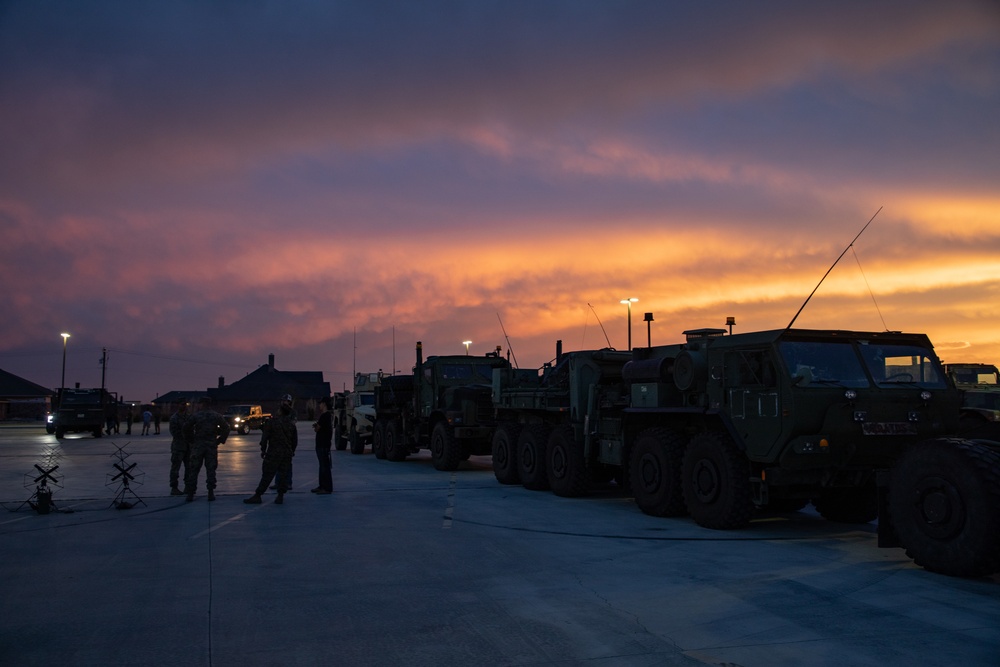 Marines Convoy Across The United States