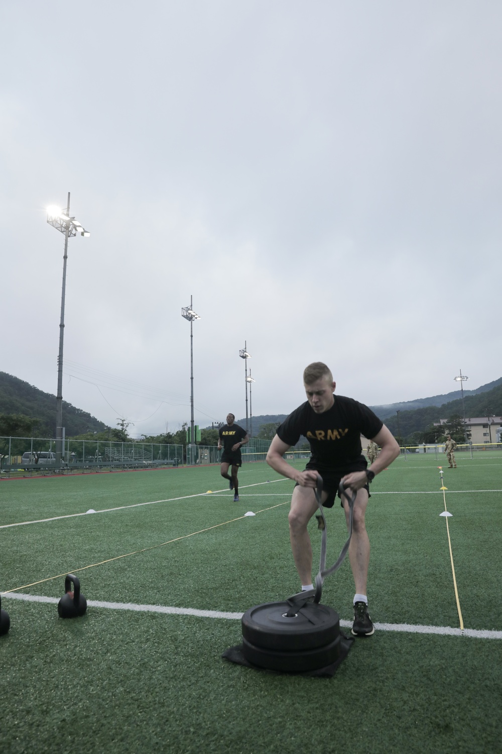 USARPAC BWC 2021: South Korea, Eighth Army, Sgt. Steven Levesque preforms the Sprint, Drag, Carry exercise