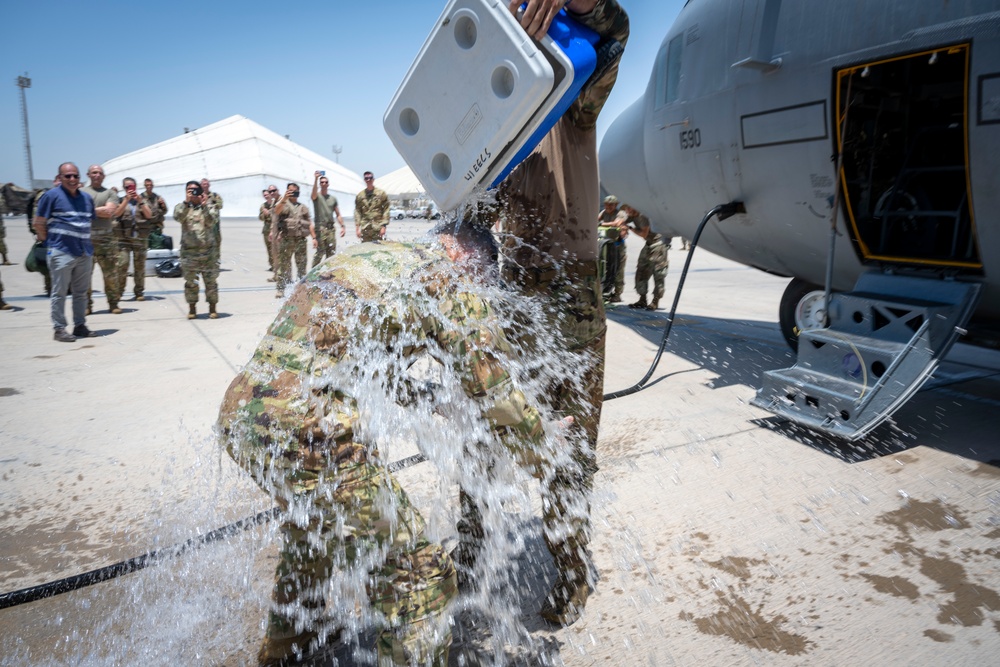 Brig. Gen. Larry Broadwell, 380th Air Expeditionary Wing Commanders Fini-Flight