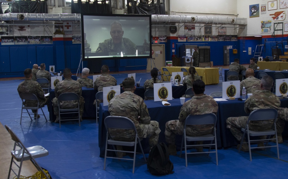 Task Force Spartan command and section leaders attend the TF Spartan Partnership Training Information Resources Conference