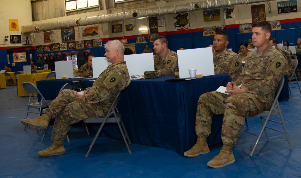 Task Force Spartan command and section leaders attend the TF Spartan Partnership Training Information Resources Conference