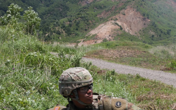 USARPAC BWC 2021: South Korea, United States Army Japan, Spc. Brooke Hendricks throws a Simulated Grenade