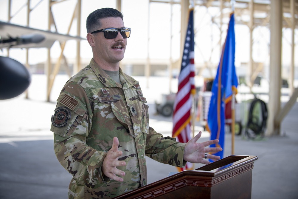 380th Expeditionary Operations Support Squadron Change of Command Ceremony